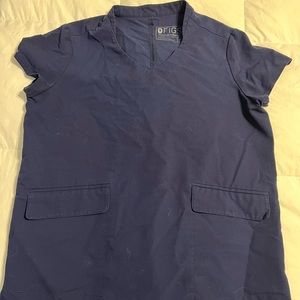Figs womens Dolores scrub top navy blue size small